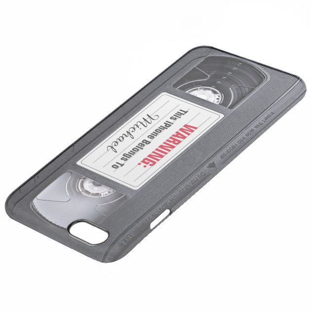 Funny Retro Vintage VHS Cassette Tape Uncommon Clearlyâ„¢ Deflector iPhone 6 Plus Case-4