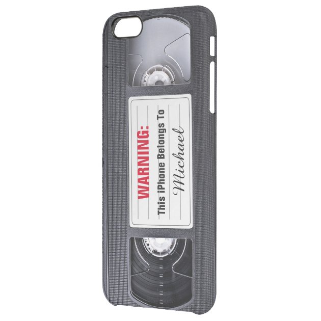 Funny Retro Vintage VHS Cassette Tape Uncommon Clearlyâ„¢ Deflector iPhone 6 Plus Case-2