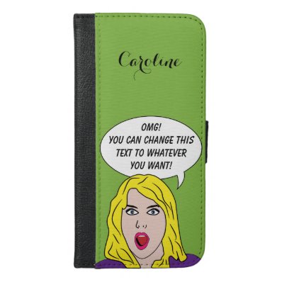 FUNNY RETRO WOMAN custom wallet cases