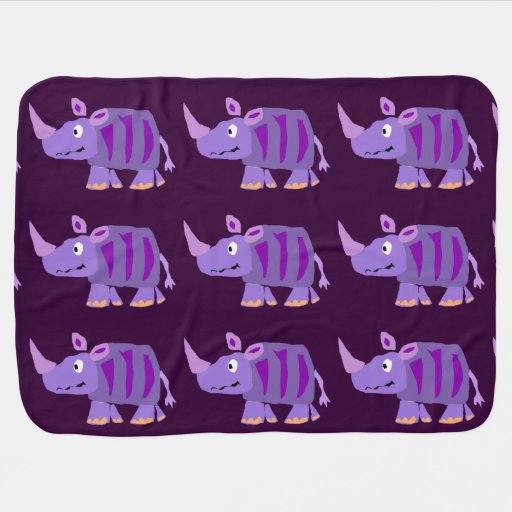 Funny Rhino Art Baby Blanket Zazzle