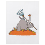 funny rhino in autumn leaf pile flyers
