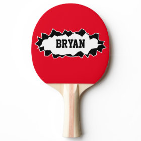 Funny ripped hole table tennis ping pong paddle