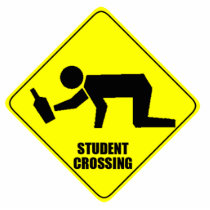 Funny Road Sign - Drunk Student Crossing Acrylic Cut Outs