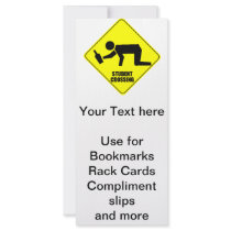 Funny Road Sign - Drunk Student Crossing Custom Rack Cards
