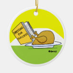 Funny Roast Turkey Christmas Tree Ornament