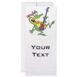 funny rock and roll bass guitar froggy frog rack card template