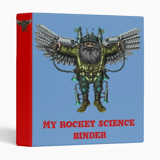 Funny rocket science binder design Zazzle