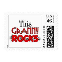 Funny Rockin Grandma Gift Postage Stamp