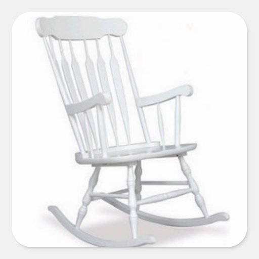 FUNNY ROCKING CHAIR OVER THE HILL STICKER Zazzle