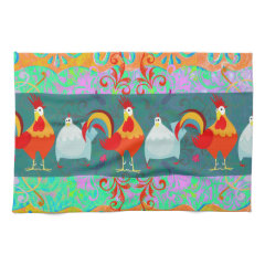 Funny Rooster Hen Funky Chicken Farm Animal Gifts Towel