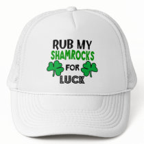 Funny Rub My Shamrocks 1 St Patrick's Day Mesh Hats