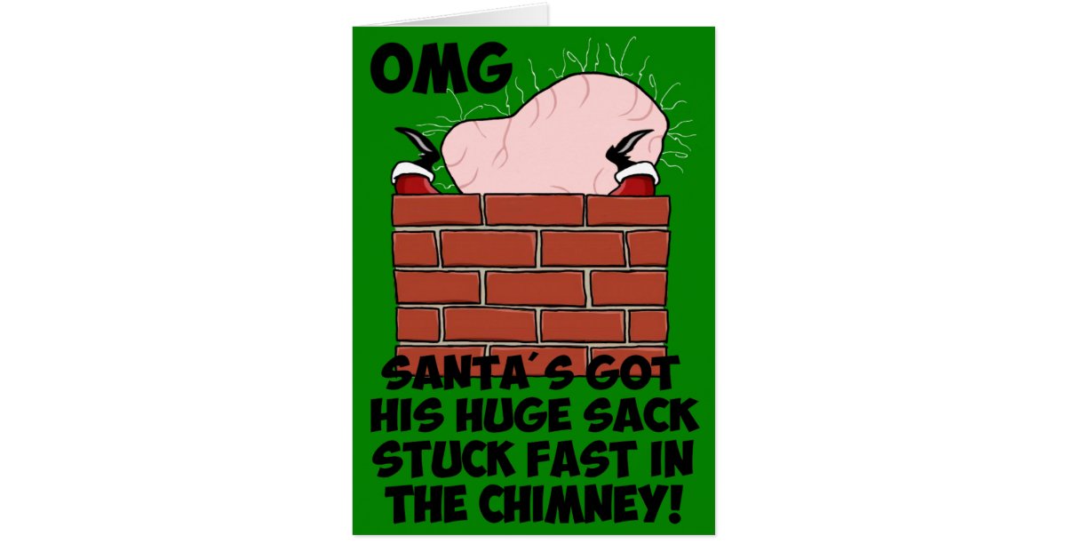 Funnyrude Santa Card Zazzle 