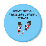Funny rude Union Jack fertilizer sperm magnets