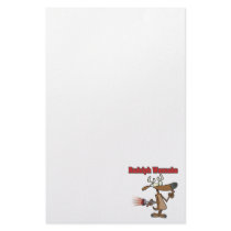 funny rudolph reindeer wannabe customized stationery
