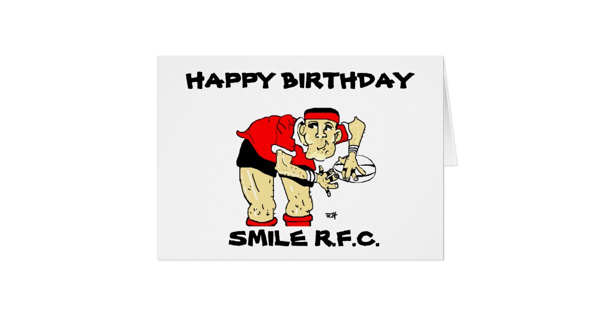 FUNNY RUGBY BIRTHDAY CARD Zazzle