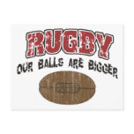 Funny Rugby Our Balls Are Bigger Postcards