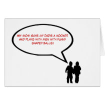 Funny Rugby slogan Father's Day cards