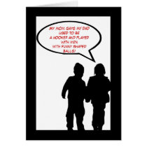 Funny Rugby slogan Father's Day cards