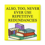 funny rules for writers magnets