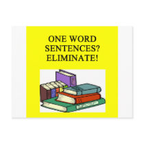 funny rules for writers postcards