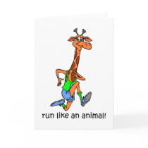 Funny running greeting cards