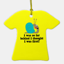 Funny running christmas tree ornament
