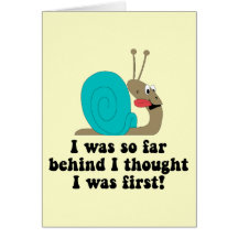 Funny running greeting card