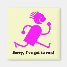Funny running magnet