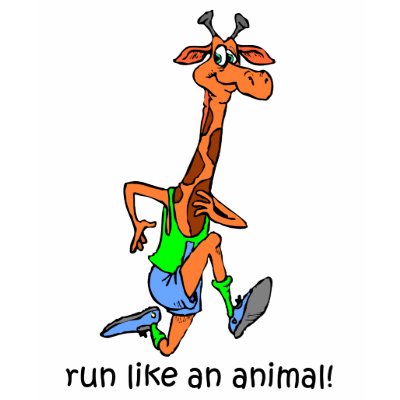 Funny running giraffe runner t-shirts for runners, triathletes, marathoners and joggers. Humorus running tees and gifts for any occasion.