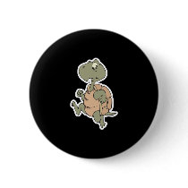 funny running turtle pin