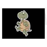 funny running turtle cards