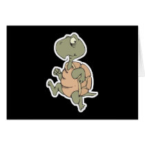 funny running turtle cards