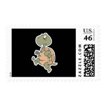 funny running turtle stamp