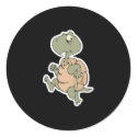 funny running turtle stickers