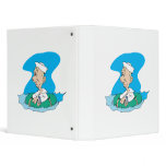 funny sailor floating in raft 3 ring binder