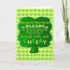 Funny Saint Patrick's Day Beer Greeting Card