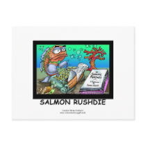 Funny Salman Rushdie Fish Post Cards Set Of 8 postcards