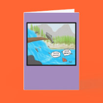 Funny Salmon Birthday Card For Fisherman cards