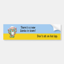 Funny Santa Claus Cactus Christmas Humor Bumper Stickers