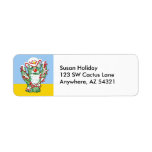 Funny Santa Claus Cactus Christmas Humor Custom Return Address Labels