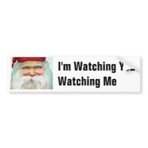 Funny Santa Claus Christmas Bumper Stickers