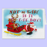 Funny Santa Clause Greeting Card cards