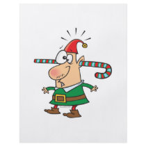 funny santa elf with candy cane thru ears full color flyer