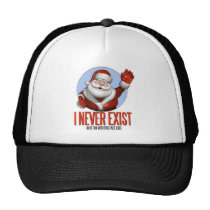 Funny Santa Never Exist hats