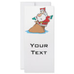 funny santa stuck in chimney cartoon rack cards