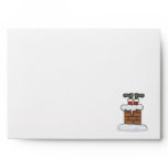 funny santa stuck in chimney envelopes