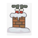 funny santa stuck in chimney postcards