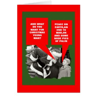 Funny Sarah Palin nude Christmas card