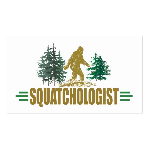 Funny Sasquatch Hunter Business Card Template (front side)