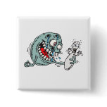 funny savage hungry bowling ball humor buttons